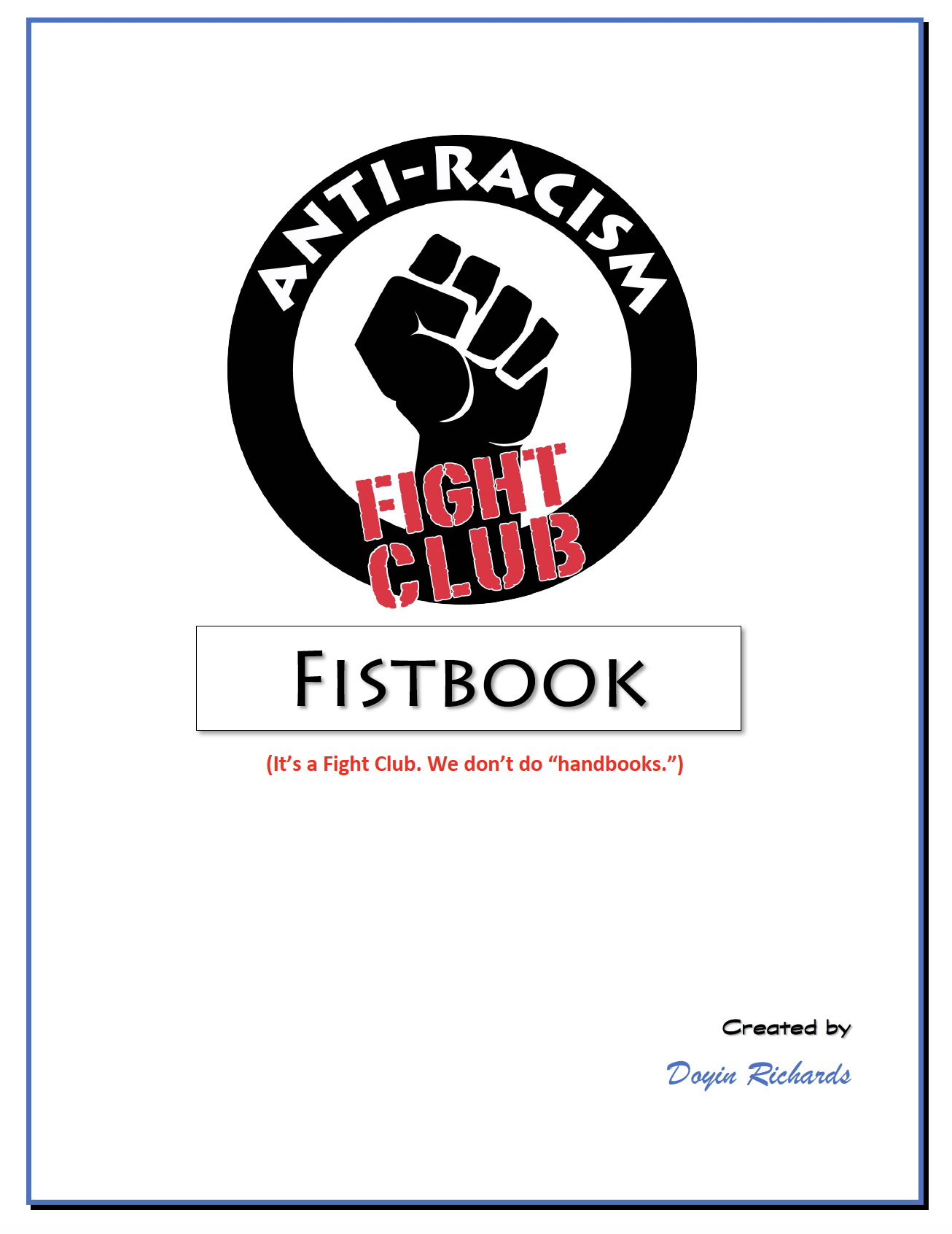 Anti-Racism Fight Club Fist Book Cover